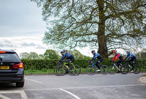 Bicycles and car